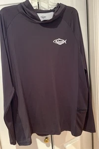 Palmyth Fishing Hoodie Performance, Pullover Lg Sleeve Shirt 2 PKTs BlkXL NWOT - Picture 1 of 8