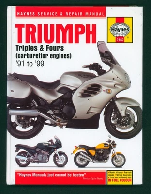 Triumph Triples & Fours (91-99) Haynes Manual Tiger Sprint Trophy 750-1200 FR96 Foto 1 de 4