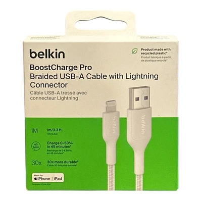 Belkin BoostCharge Pro Braided USB-A Cable with 8-Pin Fast Connector (3.3 FT.) - Image 1 of 4