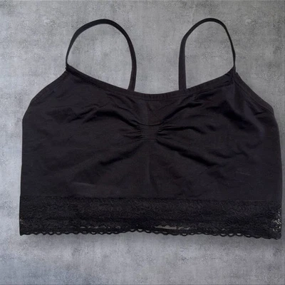 Torrid Curve Bralette Women's Size 2 2x Black Lace Wireless Lightly Lined Bra - Image 1 of 4