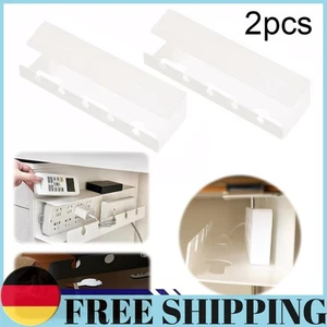 2Pcs Under Desk Cable Shelf Self Adhesive Cable Storage Rack for Charging Cable - Bild 1 von 18