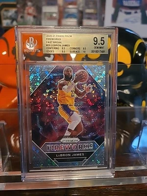Panini Fireworks Fast Break #29 2020-21 Lebron James Beckett 9,5 Foto 1 de 2