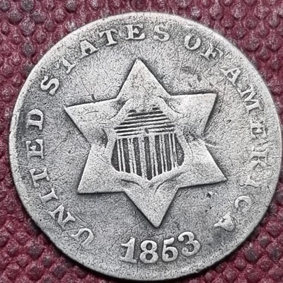 1853 Three Cent Piece 3c Silver Trime Better Grade #96633 - Image 1 of 2