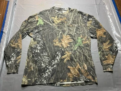 Vintage Jerzees Men's Large Mossy Oak Break Up Camo Long Sleeve T Shirt - Image 1 of 4