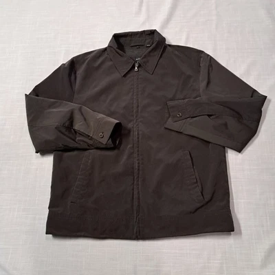 Chaqueta Alfani Para Hombre Grande L Negra Cremallera Completa Poliéster Forrada Informal Manga Larga Foto 1 de 4