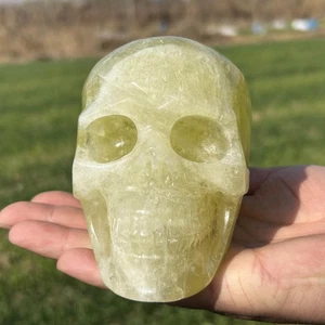 2,39 lb Cuarzo Citrino Natural Tallado a Mano Calavera Cristal Reiki Gema Curativa Regalo - Imagen 1 de 23