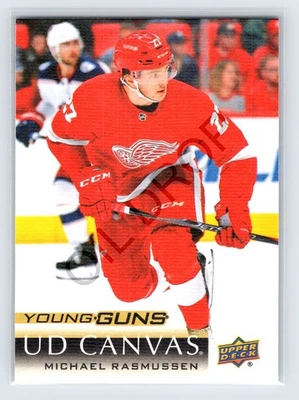 2018-19 Upper Deck Series 1 Young Guns Canvas Michael Rasmussen #C109 - Image 1 of 2