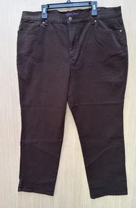 Gloria Vanderbilt Jeans Women’s Sz 18 Short Dark Brown Amanda Straight Stretch - Picture 1 of 8