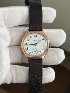 Vintage Rolex Rolco 9ct Gold Enamel Dial Men’s Art Deco Watch - Picture 1 of 6