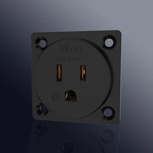Viborg VM04G Pure Copper Gold Plated US-NEMA Socket Outlet Receptacle 15A 250V - Picture 1 of 7