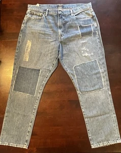 Pantalones de mezclilla para mujer Polo Ralph Lauren talla 32 retazos Avery Boyfriend nuevos sin etiquetas - Imagen 1 de 12