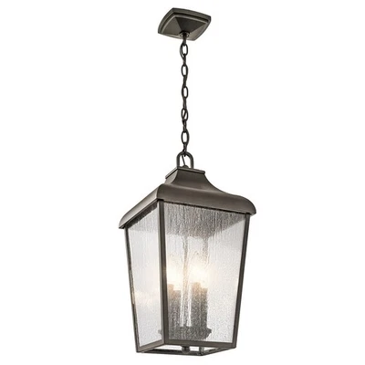 Kichler Lighting 49740 盎司 Forestdale 户外吊坠或 Chandeller Olde 青铜 — 第 1/2 张图片