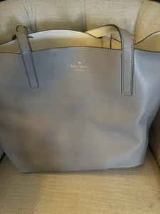 Kate Spade Marina Reversible White/ Beige Leather Tote MSRP $ 299 - Picture 1 of 8