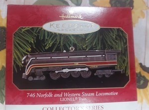 HALLMARK 1999 LIONEL TRAIN #4--746 NORFOLK AND WESTERN STEAM LOCOMOTIVE