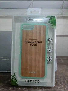 iHome iPhone 6/7/8 Plus Phone Case Bamboo Mint Supports Wireless Charge -NEW - Picture 1 of 6