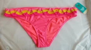 PAPAYA Holiday Shop Neon Pink Bikini Bottoms Swimwear Juniors Size 16 - NWT - Picture 1 of 5