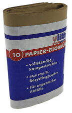 10 x Papier-Biobeutel 10 Liter Papiertüten Biobeutel Papiermüllbeutel nassfest