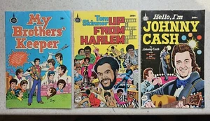 Set of 3 1970's Comic Books Johnny Cash Tom Skinner Spire Christian Al Hartley - Picture 1 of 14