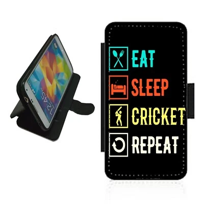Cricket Phone Case Wallet flip cover gift For iPhone Samsung CRI1 — 第 1/3 张图片