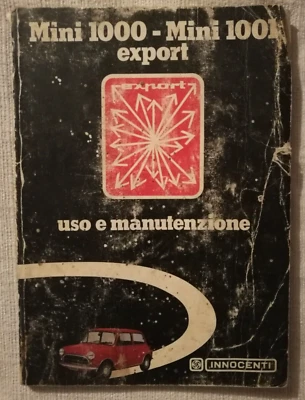 MINI 1000 1001 MATIC EXPORT INNOCENTI MANUALE USO E MANUTENZIONE ORIGINALE ITALY - Immagine 1 di 2