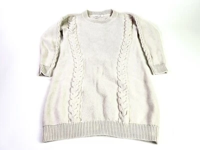 Vestido suéter feminino Gap Off White marfim creme malha cabo tamanho M (8-9) - Imagem 1 de 4