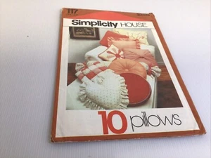 Simplicity -10 Almohadas - 1 Tamaño Tarjetas de Instrucción Patrón 117 De Colección c1981 - Imagen 1 de 13