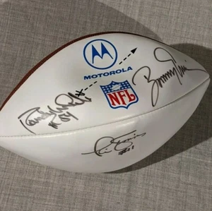 Autographed Ball By NFL Football Players Randy White, Boomer Esiason, Phil Simms - Picture 1 of 9