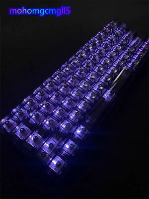 Punk Black Transparent Mechanical Keyboard RGB Wireless Wired Bluetooth 3 Modes - Image 1 of 4