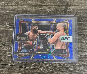 Curtis Blaydes 2021 Panini Select UFC Blue Disco Prizm Premier Level /99