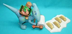 LITTLE TIKES BC BUILDERS STEAMROLLER PARASAUROLOPHUS & CAVE DUDE PLAY SET--G-16 - Picture 1 of 4