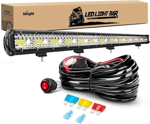 37Inch 780W LED Light Bar Triple Row Flood Spot Combo 78000LM Driving off Road L - Picture 1 of 8