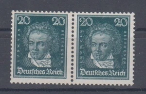 Dt. Reich, Nr. 392, postfrisch, im Paar mit einer Falzmarke - Bild 1 von 1