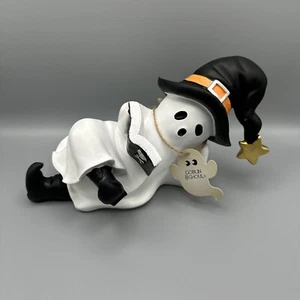 Ghost Reading Book Witch Hat Goblin & Ghoul NEW Halloween Figure - Imagen 1 de 5