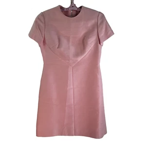 Vintage 60's-70's Mardi Gras NY Shift Dress Womens Size 12 Peach Jackie O - Picture 1 of 11
