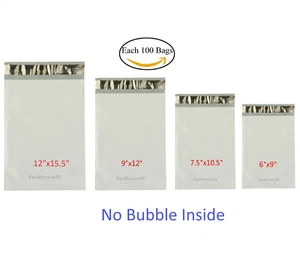 Each 100 6x9 7.5x10.5 9x12 12x15.5 Poly Mailers Shipping Envelopes Sealing Bags - Picture 1 of 3