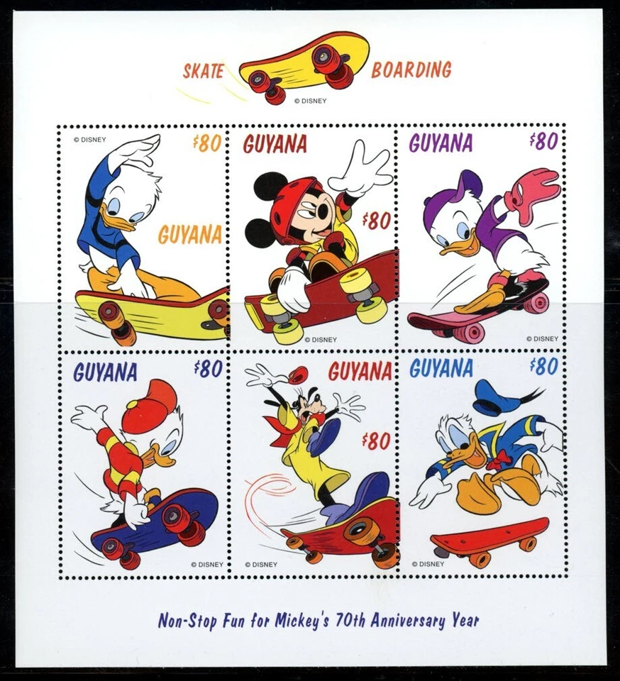 Disney -  Donald Skate Boarding - Guyana (1997) - Image 1 of 1