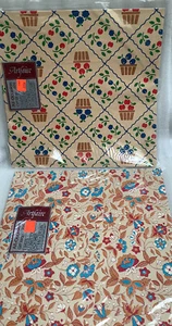 Artfaire Vintage Gift Wrap All Occasion Floral & Fruit 2 Packs 1.8” x 2.6” - Picture 1 of 5