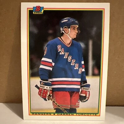 Darren Turcotte #216 Bowman NHL Hockey 1990 New York Rangers - Image 1 of 2