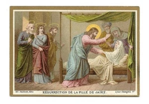 Résurrection de la fille de Jaïre - - Chromo - Trade card - Bild 1 von 2