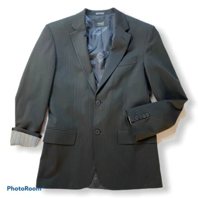 Nick(It) Nick It Blazer Jacket Sports Coat Black Gray Pinstripes Men’s 37-39 - Image 1 of 4