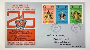 Port Vila British First Day Cover 1977 Silver Jubilee Queen Elizabeth II HH339 - Picture 1 of 6