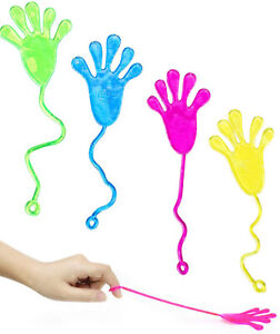 12 Stretchy Sticky Hands - Pinata Toy Loot/Party Bag Fillers Childrens/Kids 