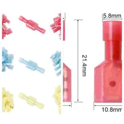 Gauge Nylon Male Female Insulated Wire Terminal Spade Crimp Connectors Set 10-22 - Image 1 of 4