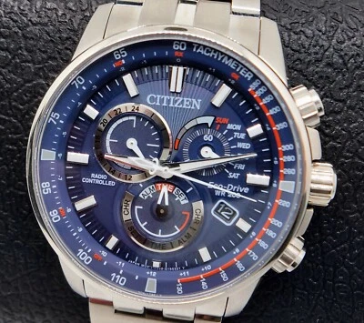 Citizen PCAT Chronograph Eco-Drive Sapphire Blue Dial Men's Watch CB5880-54L - image 1 of 4