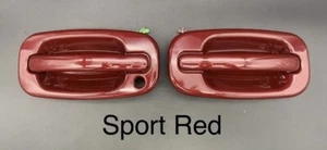 1999-2006 Chevy Silverado Sierra Suburban Yukon - DOOR FRONT HANDLE SET 2 RED - Picture 1 of 12