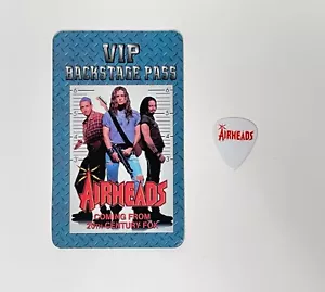 1994 RARE AIRHEADS MOVIE PROMO GUITAR PIC& BACKSTAGE PASS FRASER,SANDLER,BUSCEMI - Picture 1 of 5
