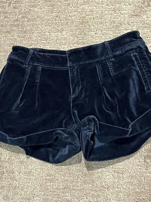 Juicy Couture size 6 Velour Navy Shorts Vintage (N) - Image 1 of 4