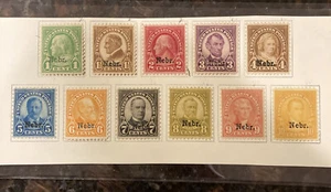 1929 US Stamps Scott #669-#679 Complete Set Of Nebr Overprinted Mint Hinged - Picture 1 of 10