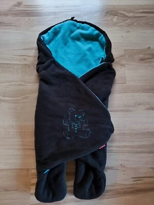 ByBoom Einschlagdecke Baby Winter Autoschale Kinderwagen türkis petrol - Bild 1 von 4