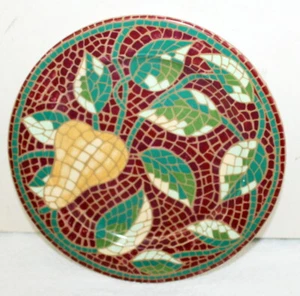 Pier 1 "Mosaic Fruit" 6.75" Luncheon or Salad Plate ~ Italy ~ Some Marks - Picture 1 of 5